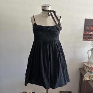 Black babydoll cotton dress